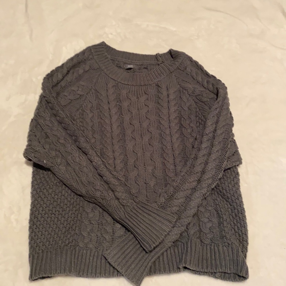 Green knitted sweater